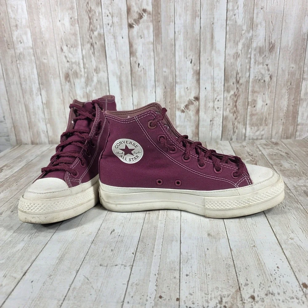 Converse Chuck Taylor All Star Platform High Top‎ Burgundy Womens Size 8.5